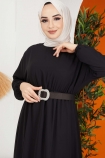 Mercan Şifon Elbise 2003 - Siyah