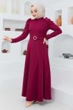 Ahu Elbise 7146 - Mürdüm