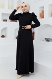 Ahu Elbise 7146 - Siyah