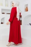 Beyza Elbise 7163 - Kırmızı