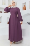 Beyza ELBİSE 7163 - Mor