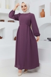 Beyza ELBİSE 7163 - Mor
