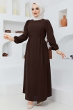 Beyza Elbise 7163 - Acı Kahve