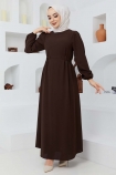 Beyza Elbise 7163 - Acı Kahve