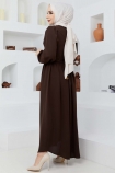 Beyza Elbise 7163 - Acı Kahve