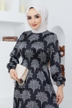 Üzüm Elbise 7262 - Siyah
