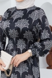 Üzüm Elbise 7262 - Siyah