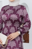 Üzüm Elbise 7262 - Mürdüm