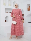 Hürrem Şifon Elbise 7193 - Pembe
