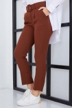 Pileli Pantolon 4332 - Kahve