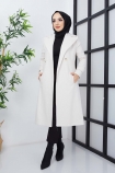 İkbal Astarlı Kaşe Kaban 0013 - Ekru