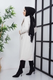 İkbal Astarlı Kaşe Kaban 0013 - Ekru