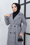 Gözde Astarlı Kaban 0007 - Gri
