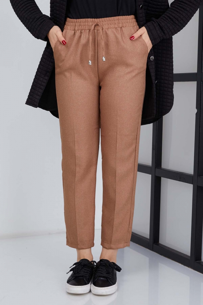 Yün Efekt Kışlık Pantolon 0018 - Camel
