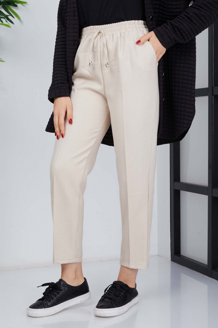 Yün Efekt Kışlık Pantolon 0018 - Taş