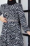 Sıla Şifon Elbise 04515 - Siyah