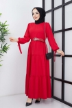 Kibar Elbise 7274 - Kırmızı