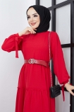 Kibar Elbise 7274 - Kırmızı