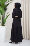 Bürümcük Elbise 4657 - Siyah