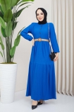 Bürümcük Elbise 4657 - Saks