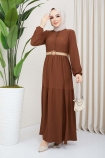 Bürümcük Elbise 4657 - Kahve