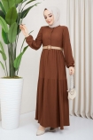Bürümcük Elbise 4657 - Kahve