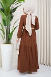 Bürümcük Elbise 4657 - Kahve