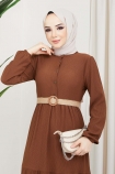 Bürümcük Elbise 4657 - Kahve