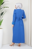 Işıltı Elbise 12343 - Mavi