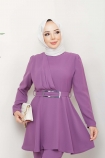Dikdörtgen Kemerli Takım 4700 - Mürdüm