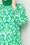 Dila Viskon Elbise 47180 - Yeşil