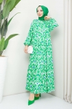 Alya Viskon Elbise 04720 - Yeşil