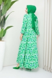 Alya Viskon Elbise 04720 - Yeşil