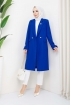 Uzun Ceket 5003 - Saks