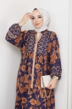 Lina Elbise 8521 - Koyu Renk