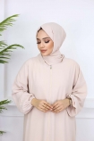 Tek Parça Namaz Elbisesi 4743 - Krem