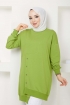 Asimetrik İki İplik Sweat 2549 - Fıstık Yeşili
