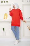 Moda İki İplik Sweat 2049 - Nar Çiçeği