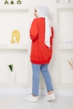 Moda İki İplik Sweat 2049 - Nar Çiçeği