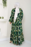 Ceylan Viskon Elbise 2514 - Yeşil