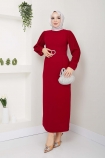 Parıltı Elbise 4805 - Kırmızı