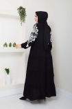 Sezgi Viskon Elbise 1502 - Siyah