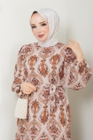 Demet Şifon Elbise - Kiremit