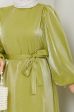 Betül Elbise - Yağ Yeşili