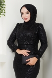 Rana Abiye Elbise - Siyah