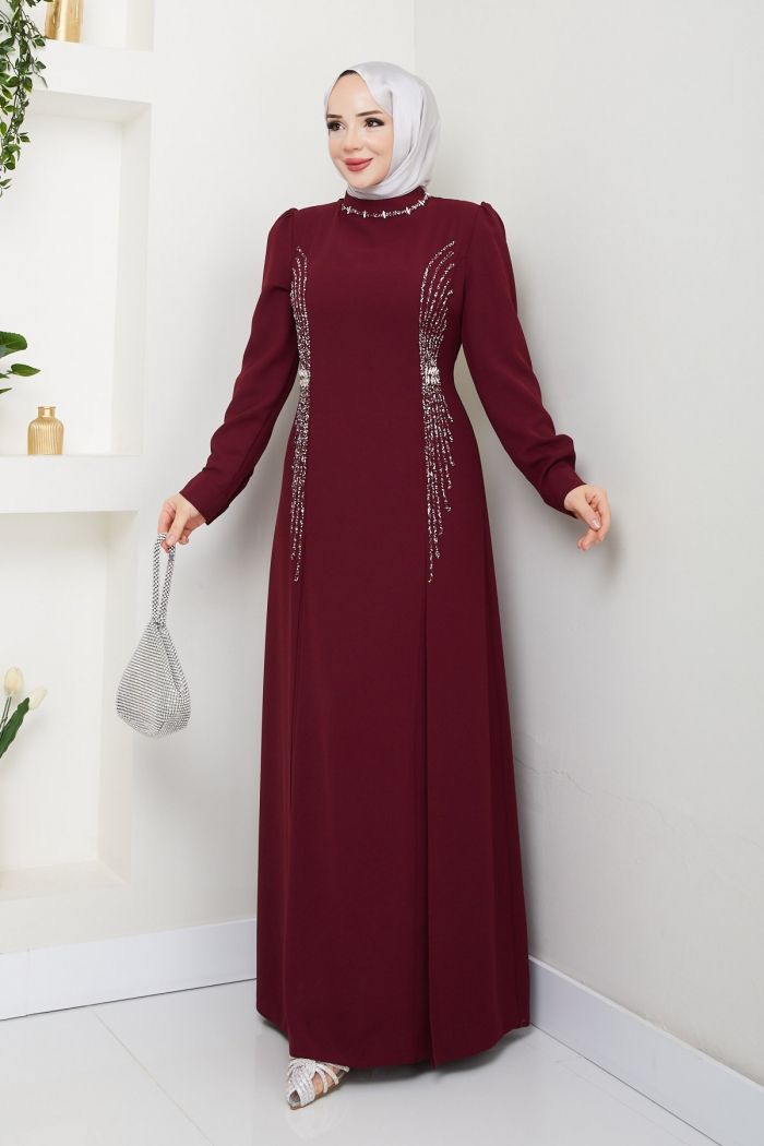 Ülkü Elbise - Bordo