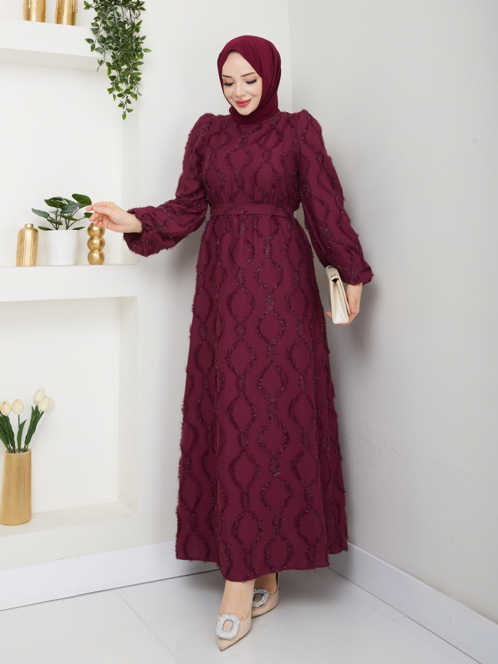 Rümeysa Elbise - Bordo