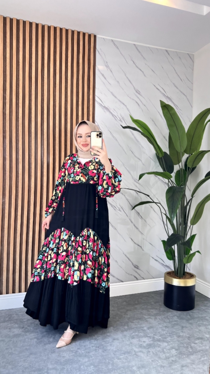 Yeni Bahar Viskon Elbise