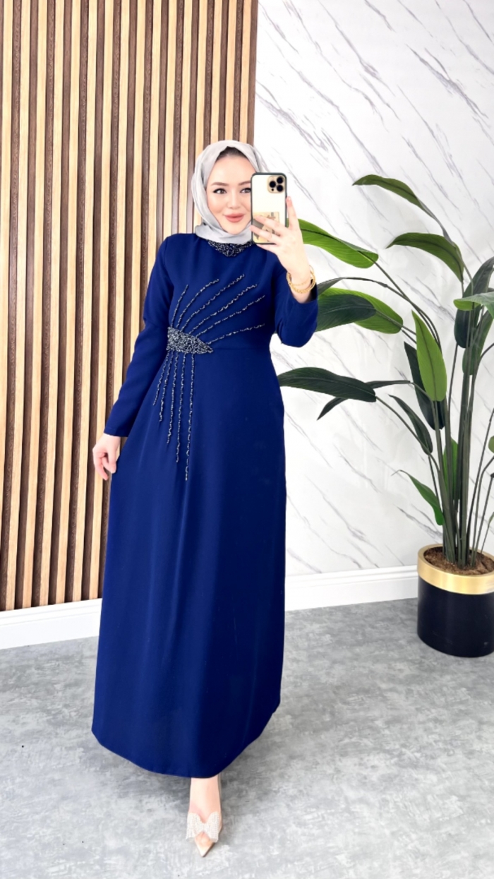 Gülce Elbise - Lacivert