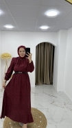 Yeni Destan Elbise - Bordo